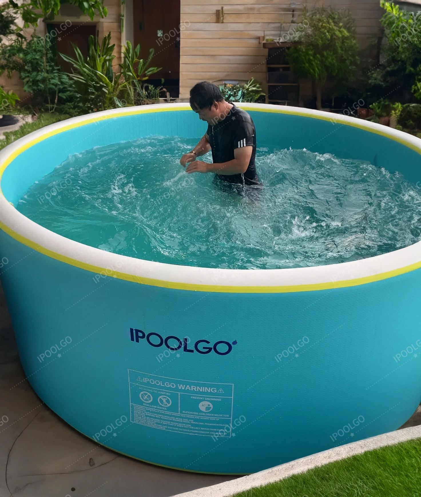 IPOOLGO Air Tech Manufacturer Customized Hot Selling Wonderful Inflatable  Pool Ring Inflatable Pool With Heater and Filter