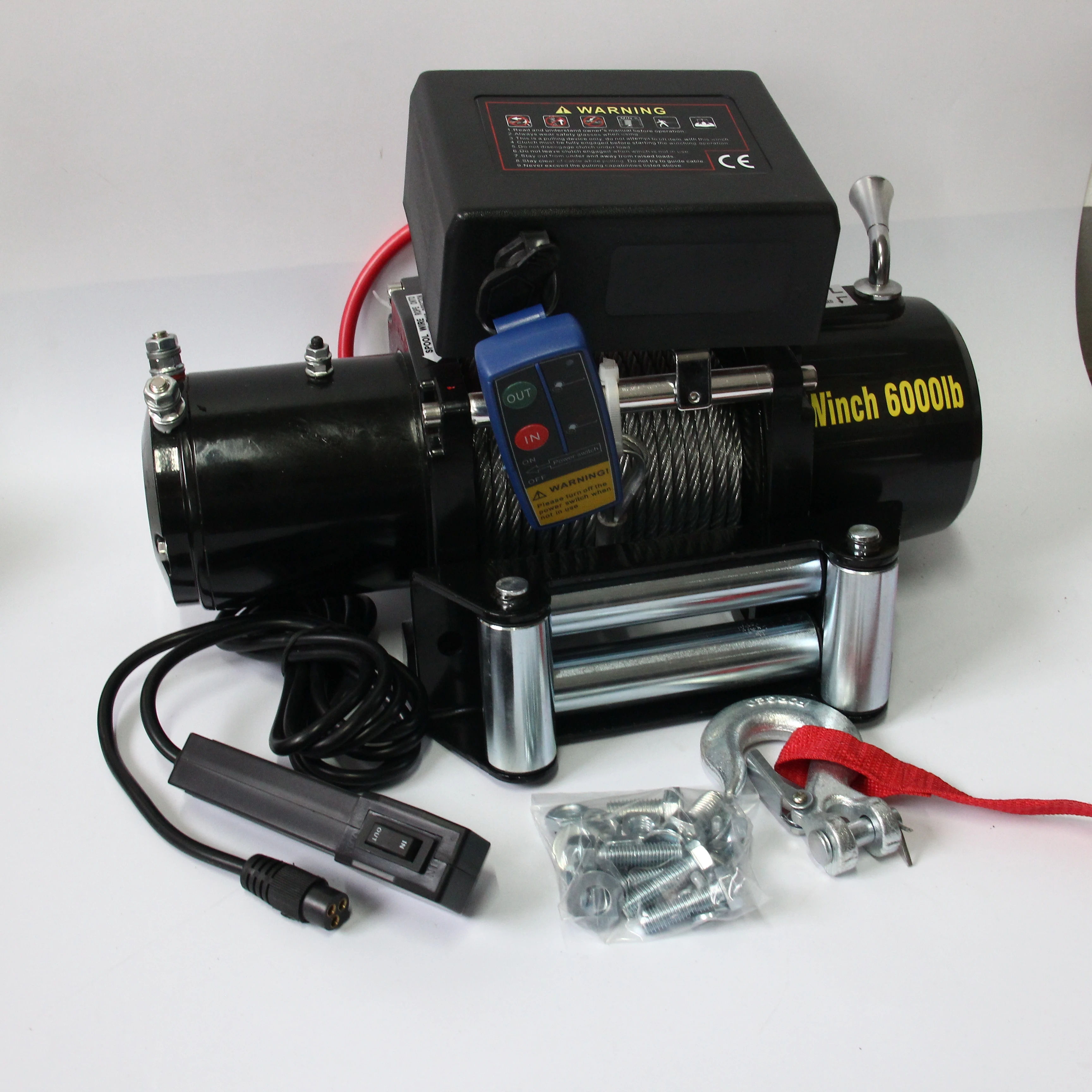 
 Лебедка для внедорожника 6000 фунтов 12 В электрическая/лебедка с дистанционным управлением для Jeep/ Suzuki/ Toyota/ Land Rover и других 4x4 с синтетическим Канатом  