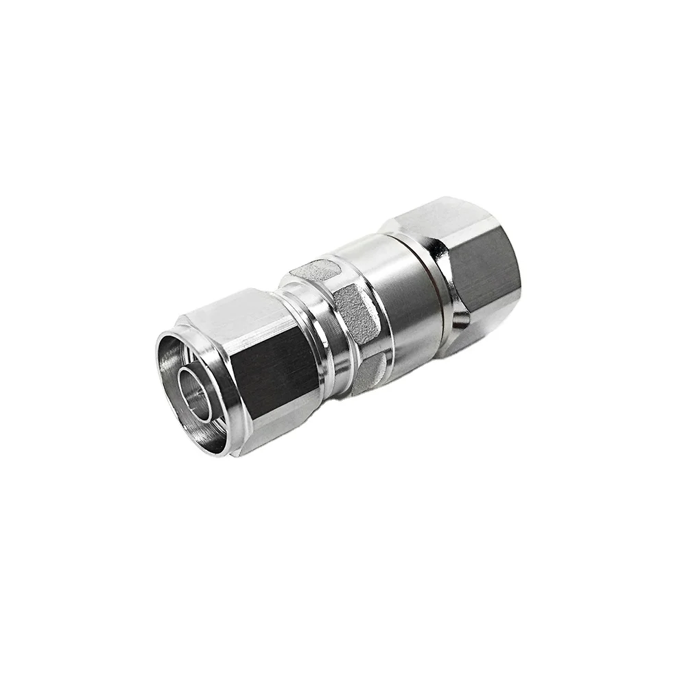 Factory 50ohm Impedance N Male Plug Straight Clamp for 1/2'' Flexible Cable RF Connectors 1/2 Feeder Connector