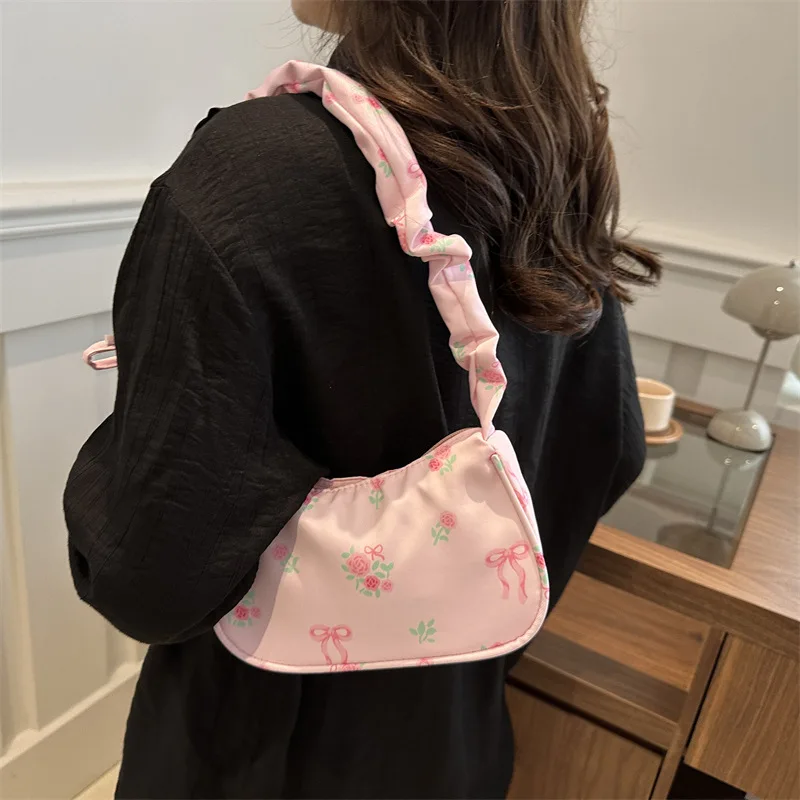 Ranzhuo Women's Crossbody Bag with Fresh Flower Bow Print