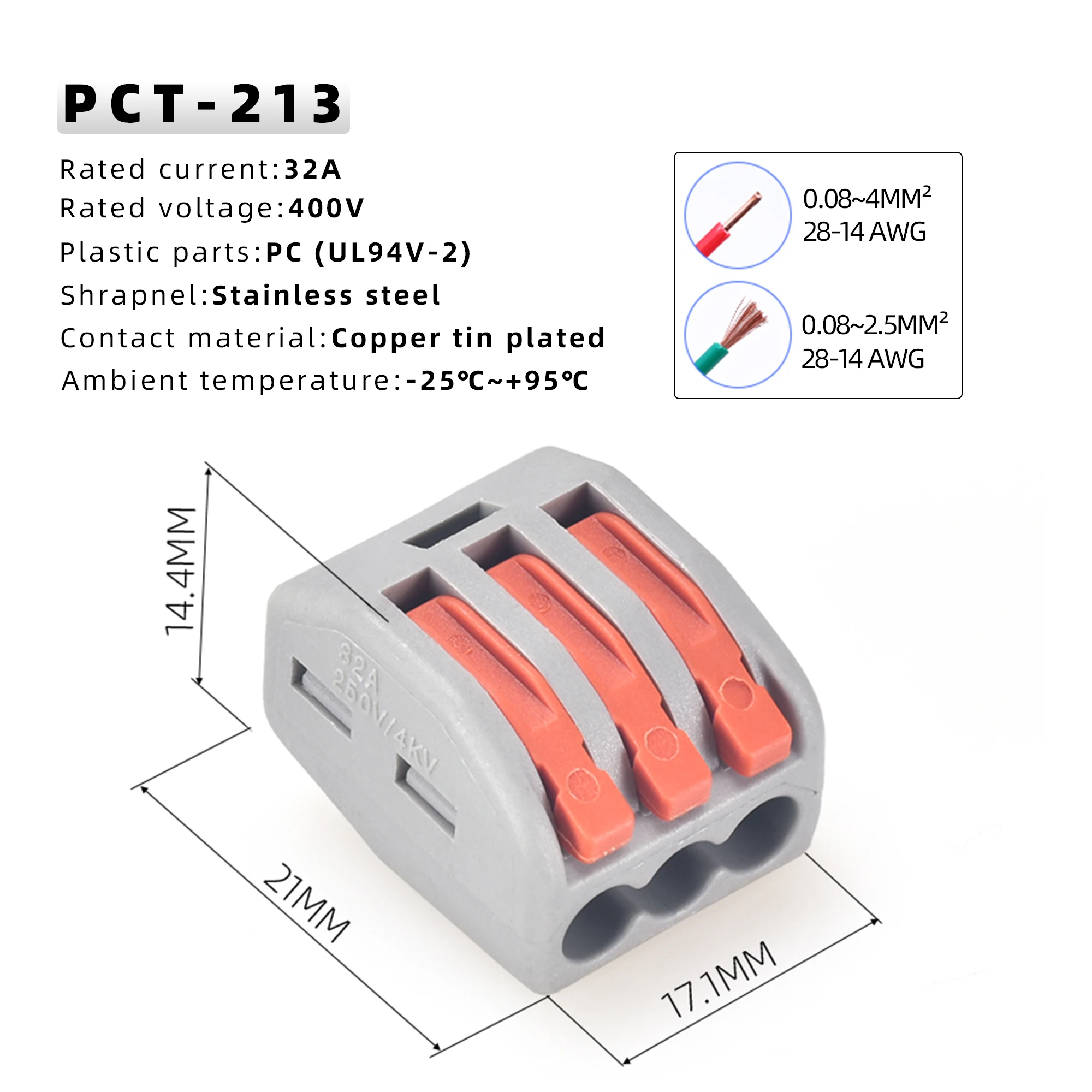 kejian direct factory wire in connectors CMK 412 wire push connector Wire terminal pin connector