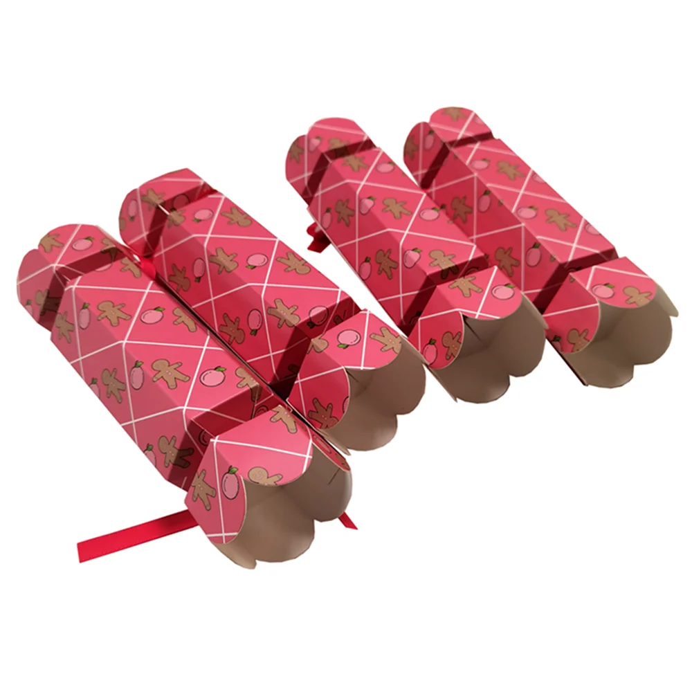 Custom Fillable Xmas Cracker Packaging clear Bon Bon Plastic Pvc Window Empty Christmas Crackers Kit