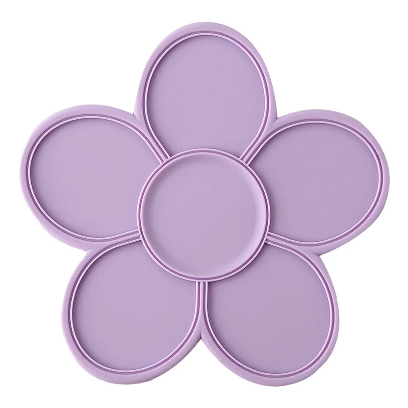 Modern Reusable Silicone Heat Resistant Anti-Scalding Placemat Coaster Bowl Plate Mat for Household Countertop Dining