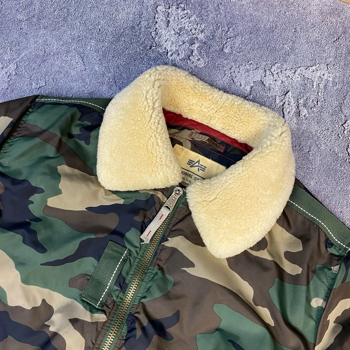 Wholesale Customize Men's Double-Sided Zipper JackeThick Boxy Fit Chenille Embroidery Sun Faded Zip up Acid Wash Streetwear gallery 2