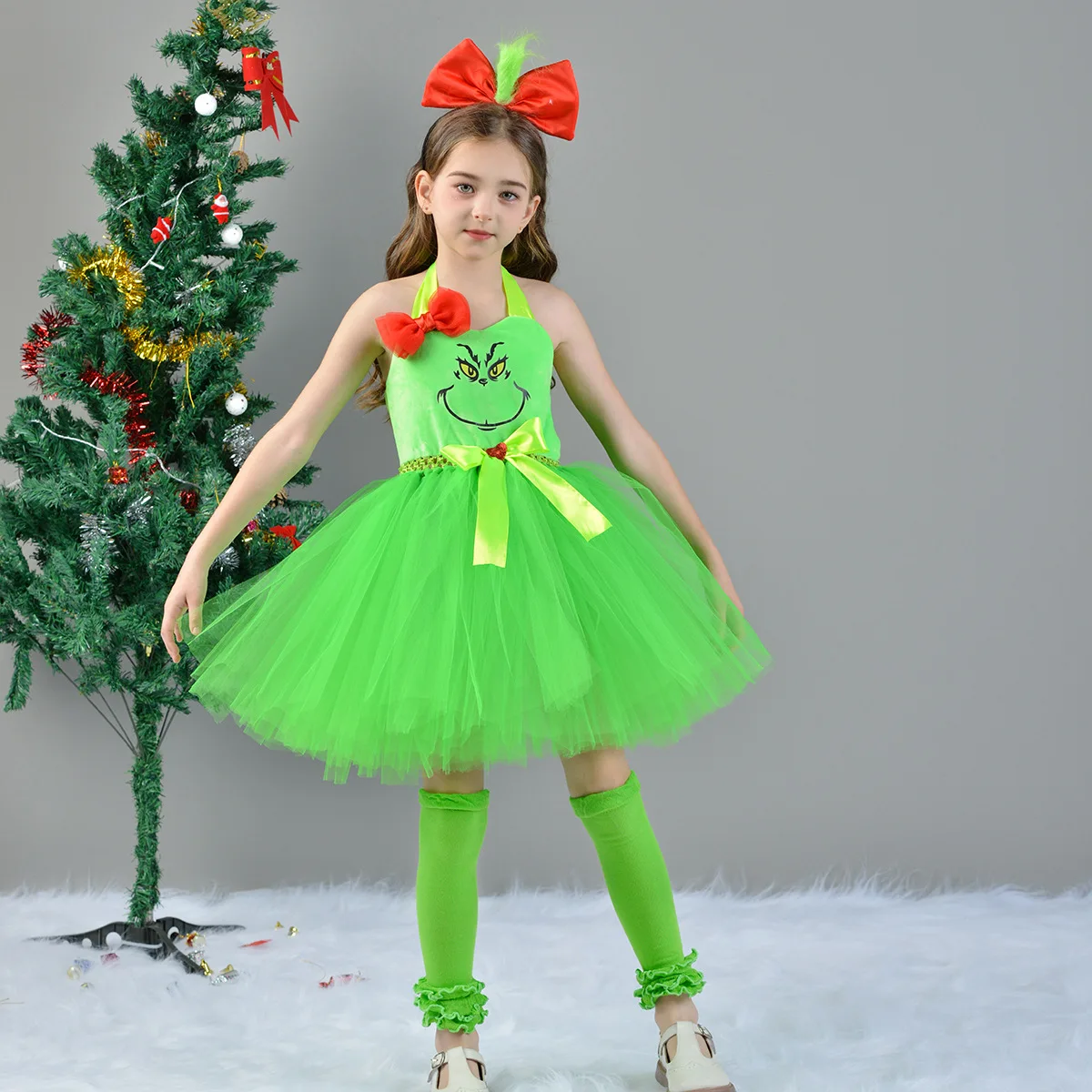 slim fit dress slacks Girls Wicked Green Witch Costume Dress with Hat – Mia Belle Girls main image 1