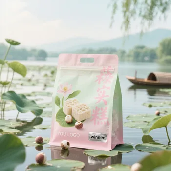 Hot Selling Biodegradable Food Packaging Plastic Bags Custom Logo Self-Sealing Holographic Mylar Flower Design Spot UV Matte
