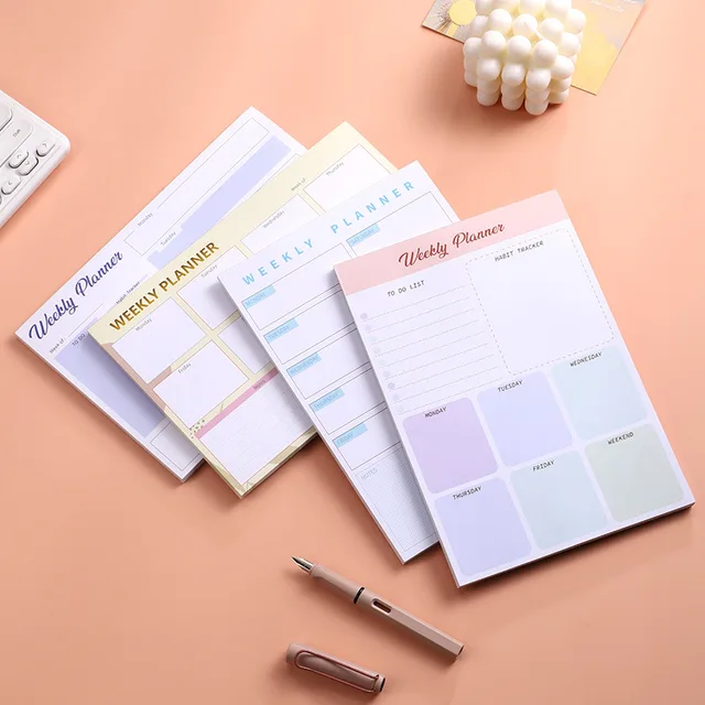 Creative Magnetic Week Planner Self-Adhesive Time Management Diary Planner Efficient Manual Refrigerator Sticker Stylish Memo