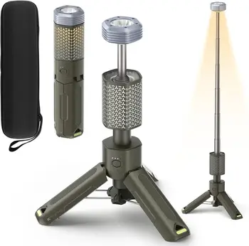 Telescopic Camping Light Camping Lantern Rechargeable Led Work Light With Stand Portable Flashlight for Hiking Camping Fishing
