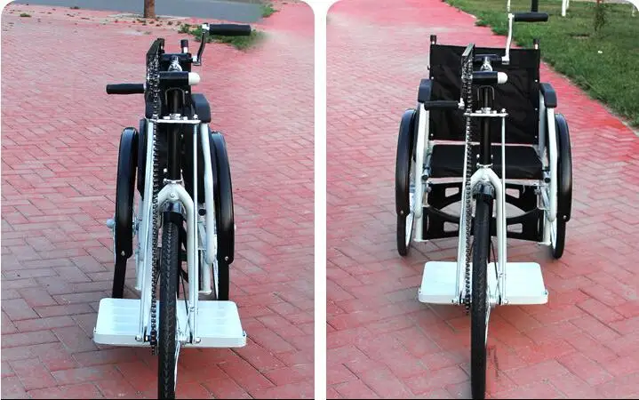 Foldable Three Wheel Handicap Hand-cranked Wheelchair Handcycle Manual Tricycle for Disabled
