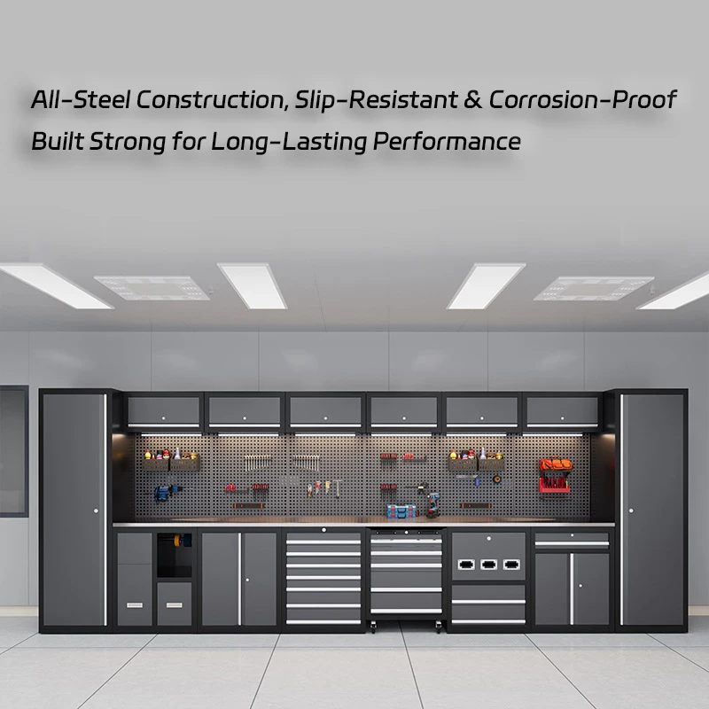 4 Unit Modular Tool Workbench | Factory Customized Combined Steel Storage System