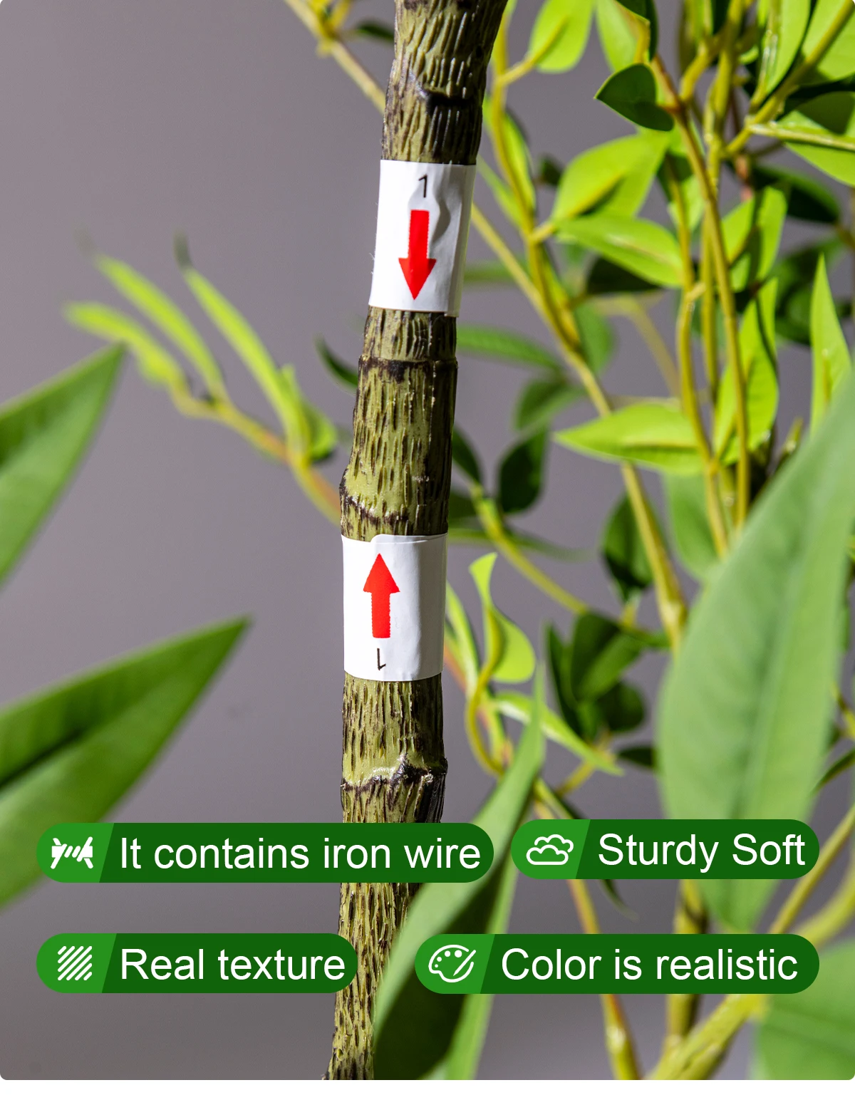 product nantian 6ft indoor large floor bamboo simulation potted faux tree plastic artificial plants for living room decoration birthday-6