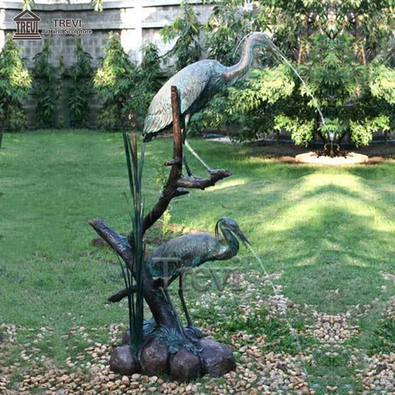 Statue De Héron Métal Outsunny - Déco Jardin Extérieur 63cm, Résistante Aux Intempéries, Multicolore