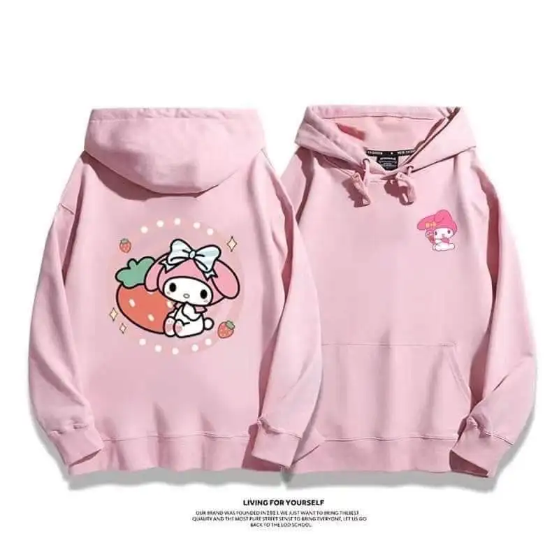 2023 Sanrioed Kids Hooded Sweatshirts Clothes Anime Cinnamoroll Kuromi ...