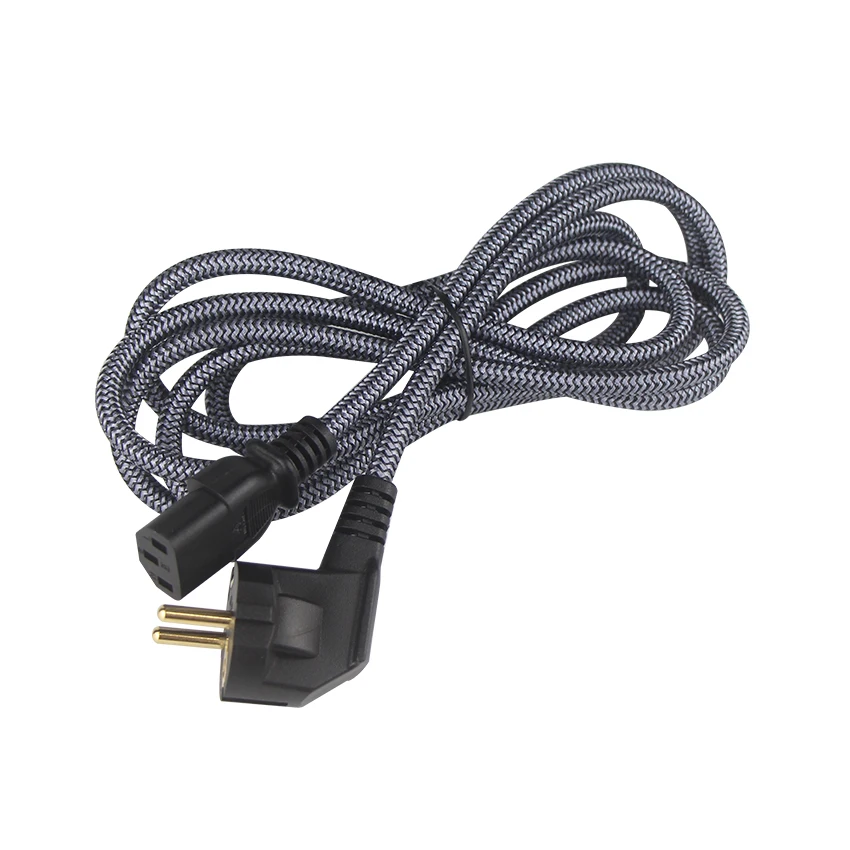 European Computer Power Supply Cord 3 Pins Schuko Plug and Dislockable Locking Lock C15 IEC C13 Lockable Connector