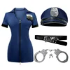 Blue [hat, clothes, handcuffs, belt]
