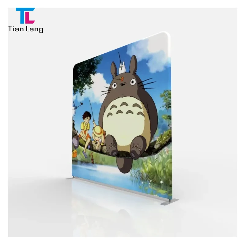 Tian Lang Výstavní systém 10 * 8ft Přenosný standardní Rozbalitelný systém z aluminia Reklamní pozadí z elastické látky