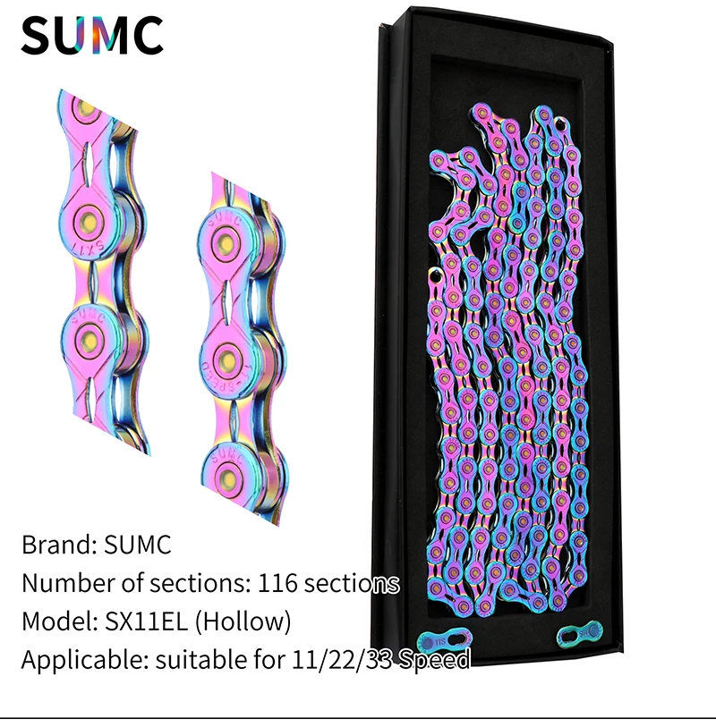 Wholesale SUMC Bicycle Parts - Ultralight Rainbow Chain