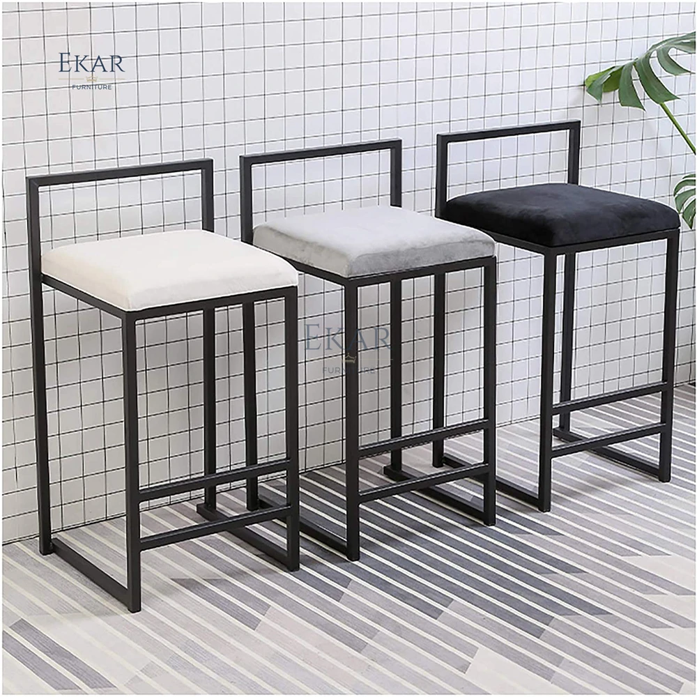 Factory Direct Sale Bar Stool Restaurant Furniture High Stool Barstool Metal Bar Chair factory