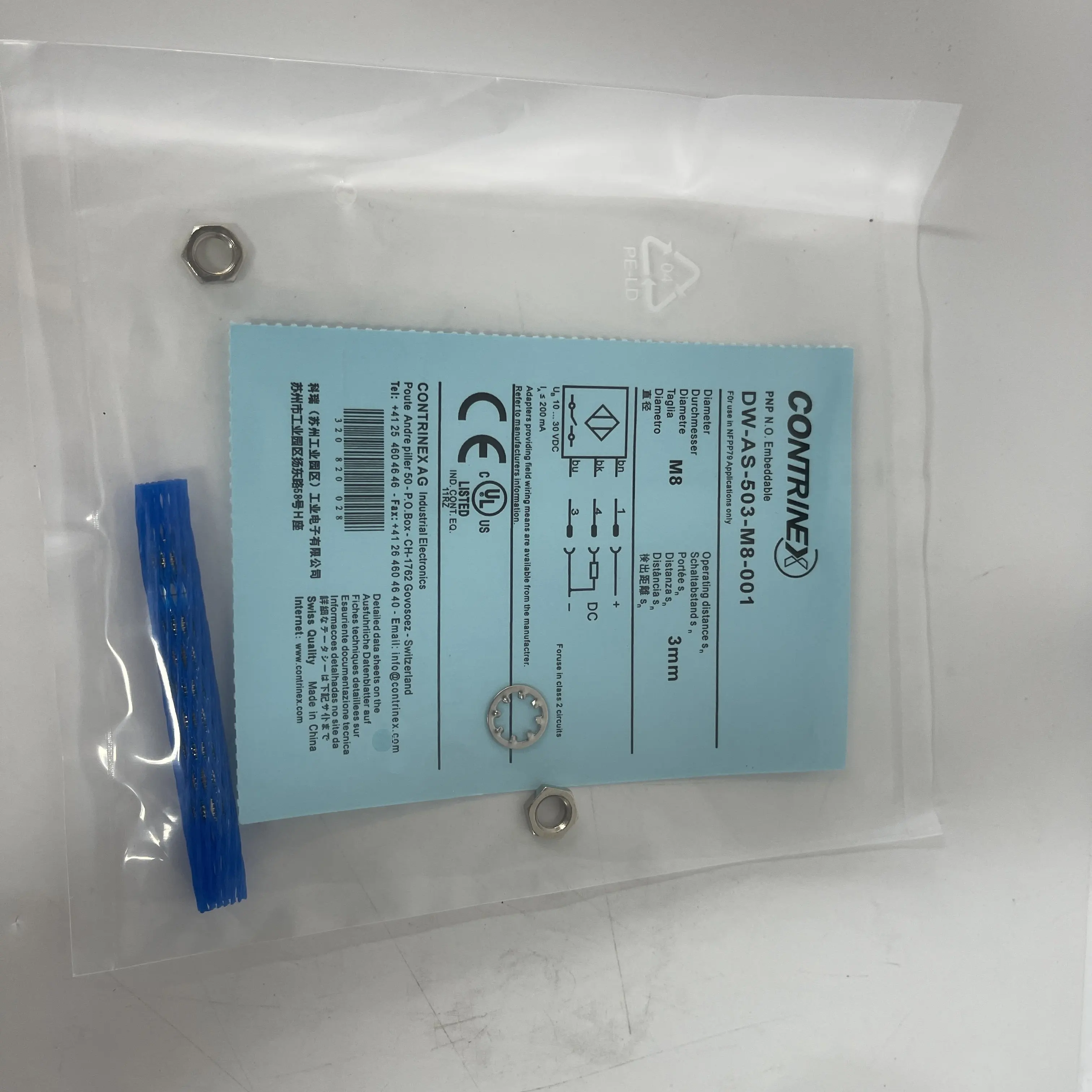 Contrinex Inductive Proximity Sensor DW-AS-503-M8-001