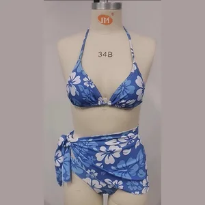 2023 Sexy Floral   Cover up Swimsuit Push up Beach Wear Women Bathing SuitLace up Bikini Set Bathing Suit