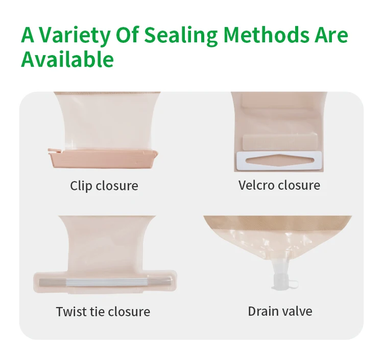 Colostomy Bag Hydrocolloid Barrier One Piece Open Ostomy Bag With Odor