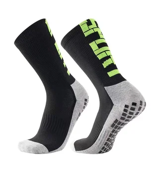 Factory sale sport soccer socks thick terry sole football socks letter trend couple running socks absorb sweat breathable