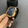 Black strap+gold case