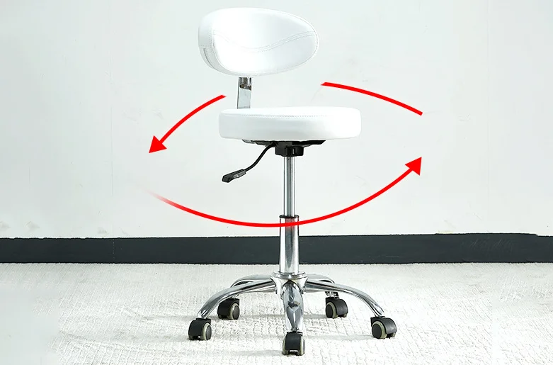 Cheap Dental Round Seat Swivel Doctor Chair Clinic Pu Leather Hospital
