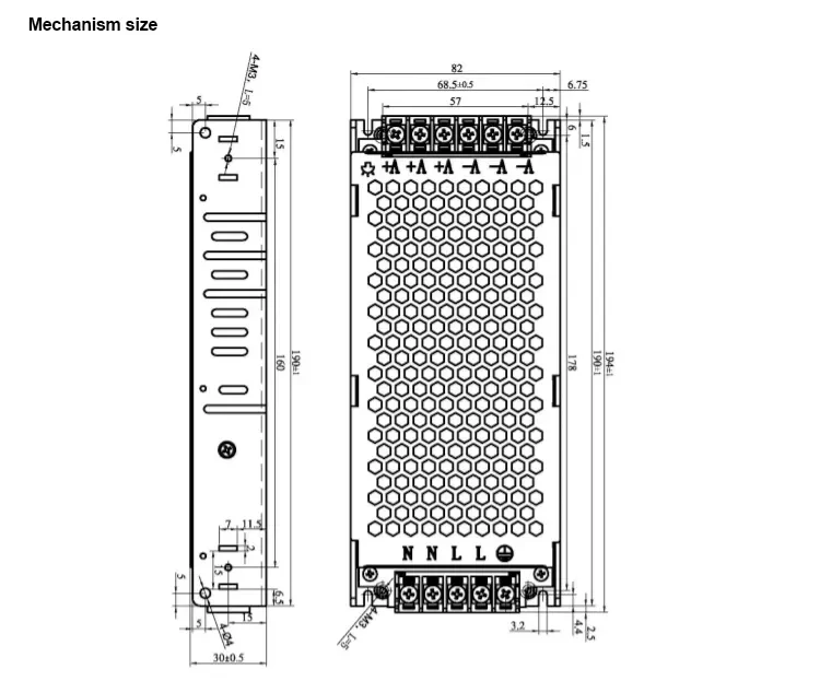 High Quality 110volt Input 5v 40a 200w CZCL Slim Power Supply for Led Display Screen