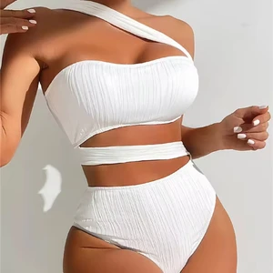 2022 Monokini Sexi Ladies Hollow Out Brown Backless One Piece Sports Swimsuit