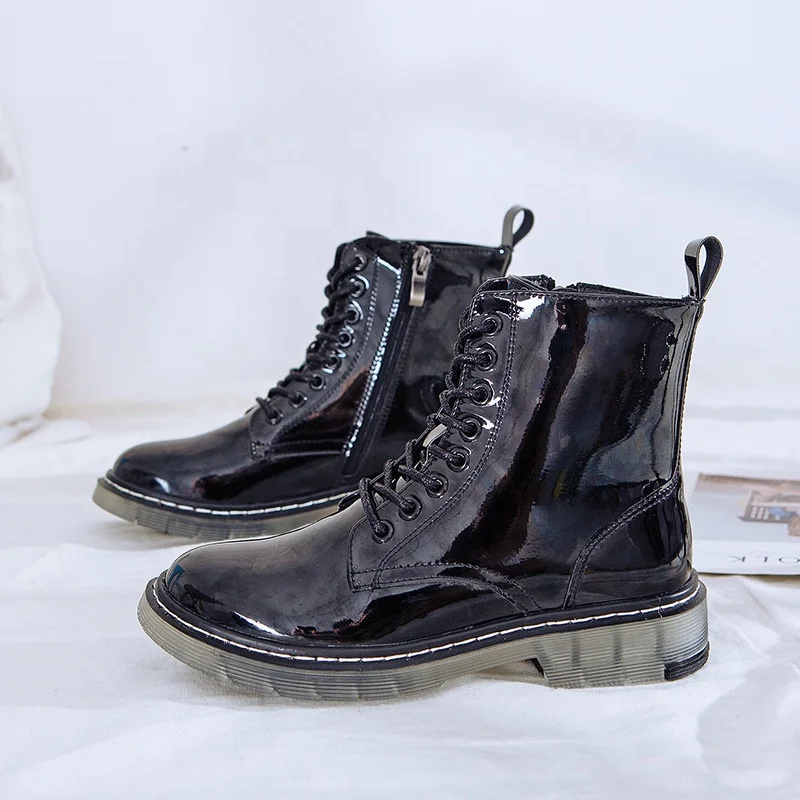 
 Женские ботинки на платформе 2021, зимние кожаные ботинки, женская обувь, Ботильоны на каблуке  