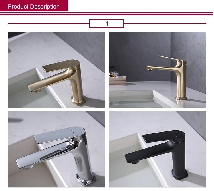 YEKALON FT-0021 Bathroom Single Level Basin Faucet Sanitary Ware Faucets