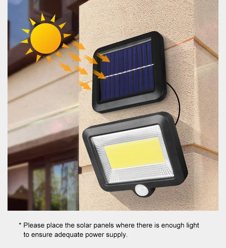 120 LED Solar Power Motion Sensor Light Outdoor Garden Floodlight Security Lamp 