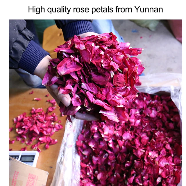 Wholesale Natural Dried Red Rose Petals For Bath Mix Small Rose Petals