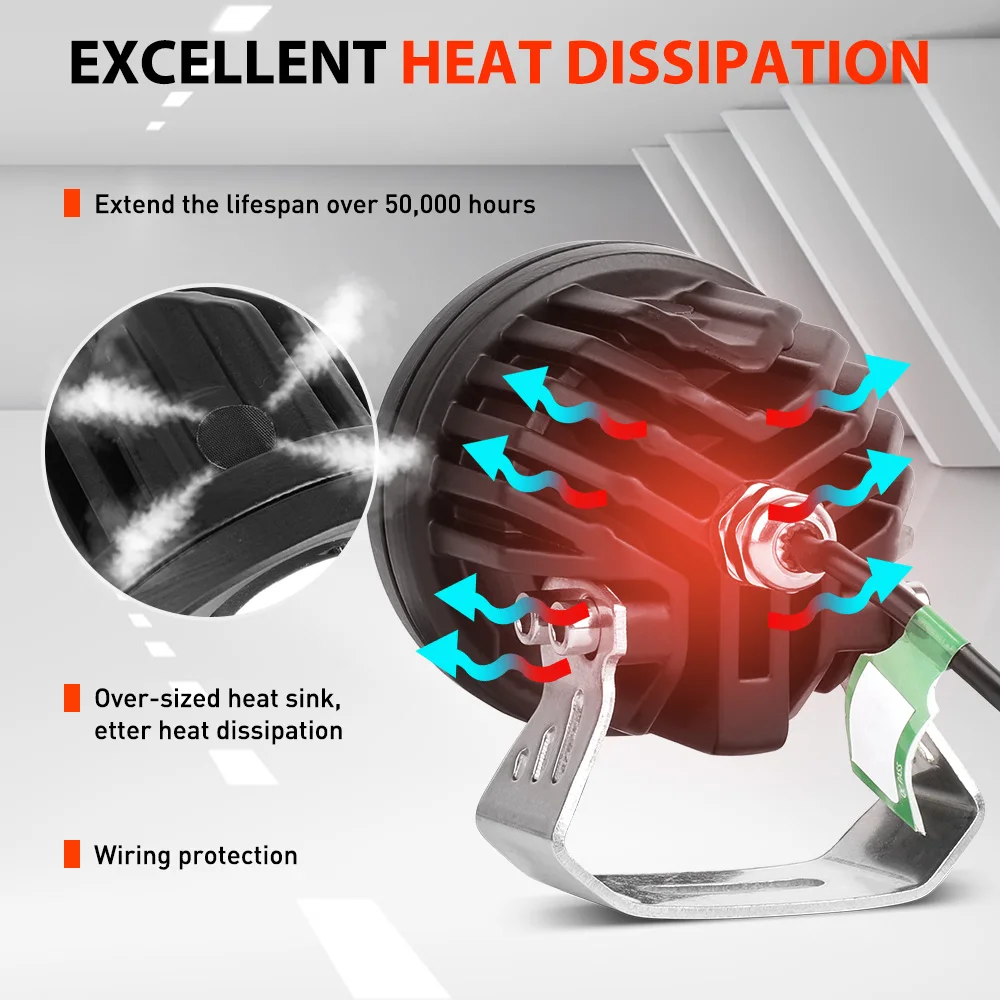 800 м 120 Вт пара 3 дюйма высокий и низкий комбинированный луч линзы проектора для мотоцикла вспомогательный противотуманный двухцветный внешний