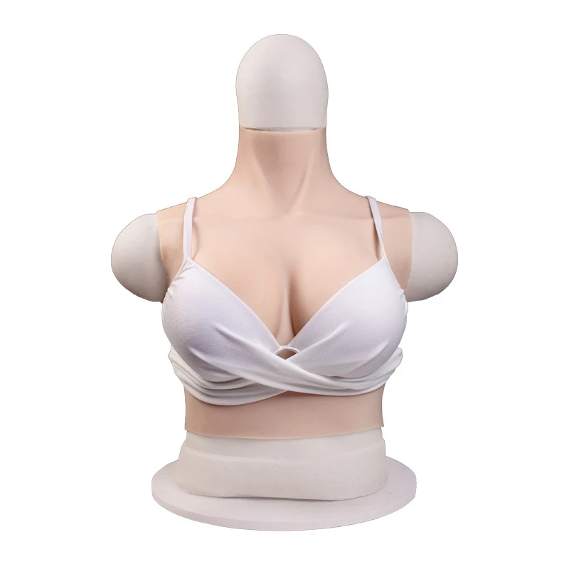 Silicone Breastplate Cotton Filled C Cup Realistic Fake Boobs Prosthesis  Breasts Forms Breast Plate Breast Silicone for Transgender Mastectomy 1  Ivory