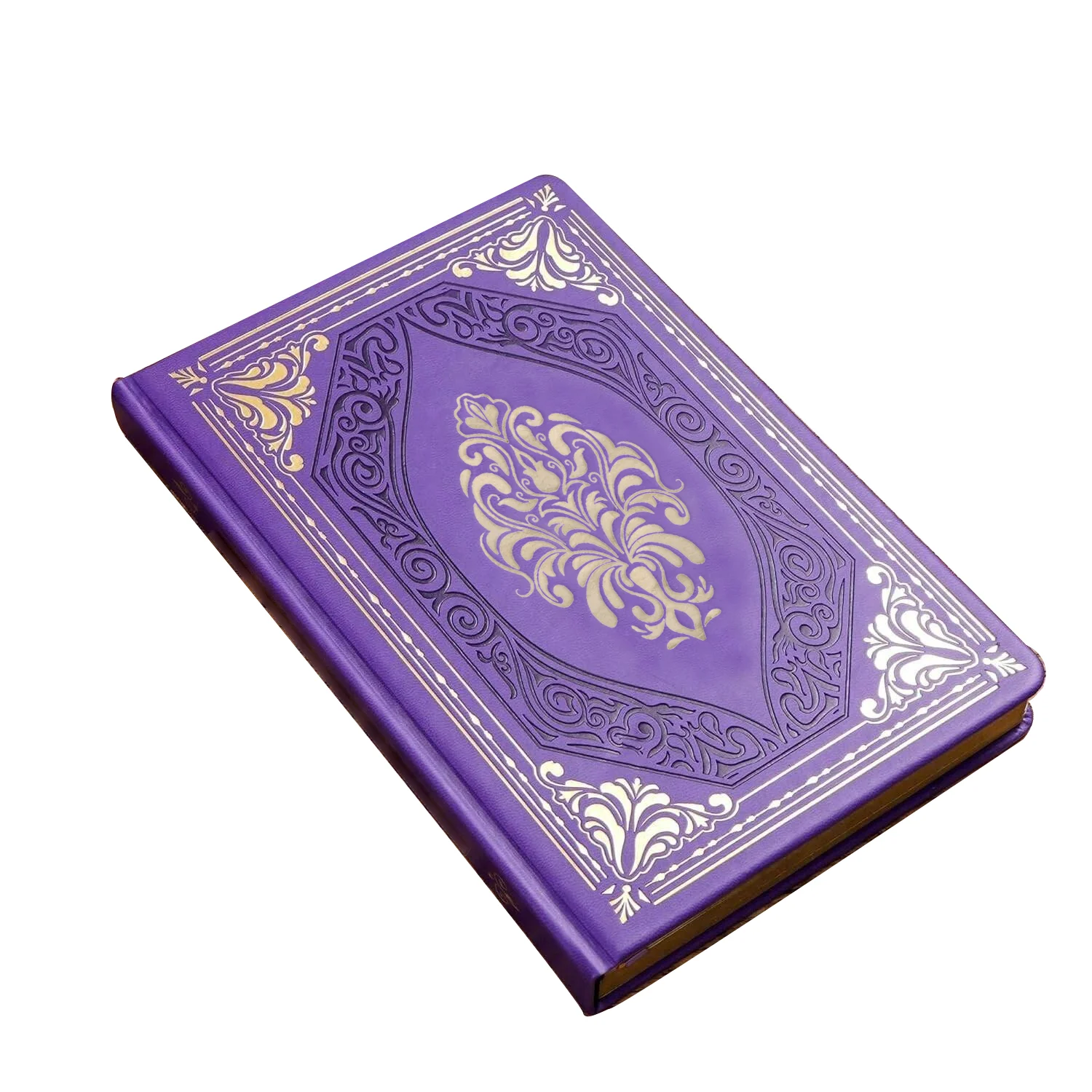 Perfect Binding Custom Logo  Thick Cardboard Hardcover A5 Diary Journal Notebook with Golden Edge