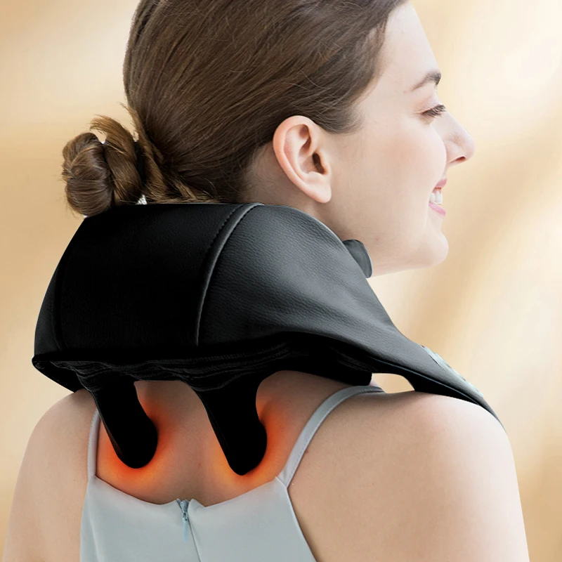 2024 Electric Convenient Vibration Kneading Massage Trapezius Acupressure Neck and Back Massager for Neck Pain Relief