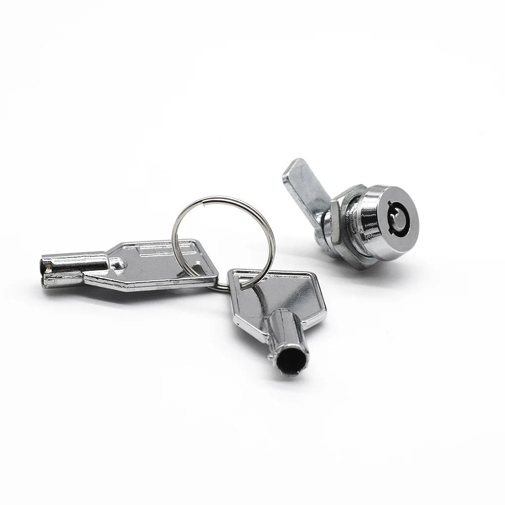 LOT OF 5 90° Mini Cam Lock Cabinet Mailbox Desk Drawer Cupboard Locker 2 Keys 