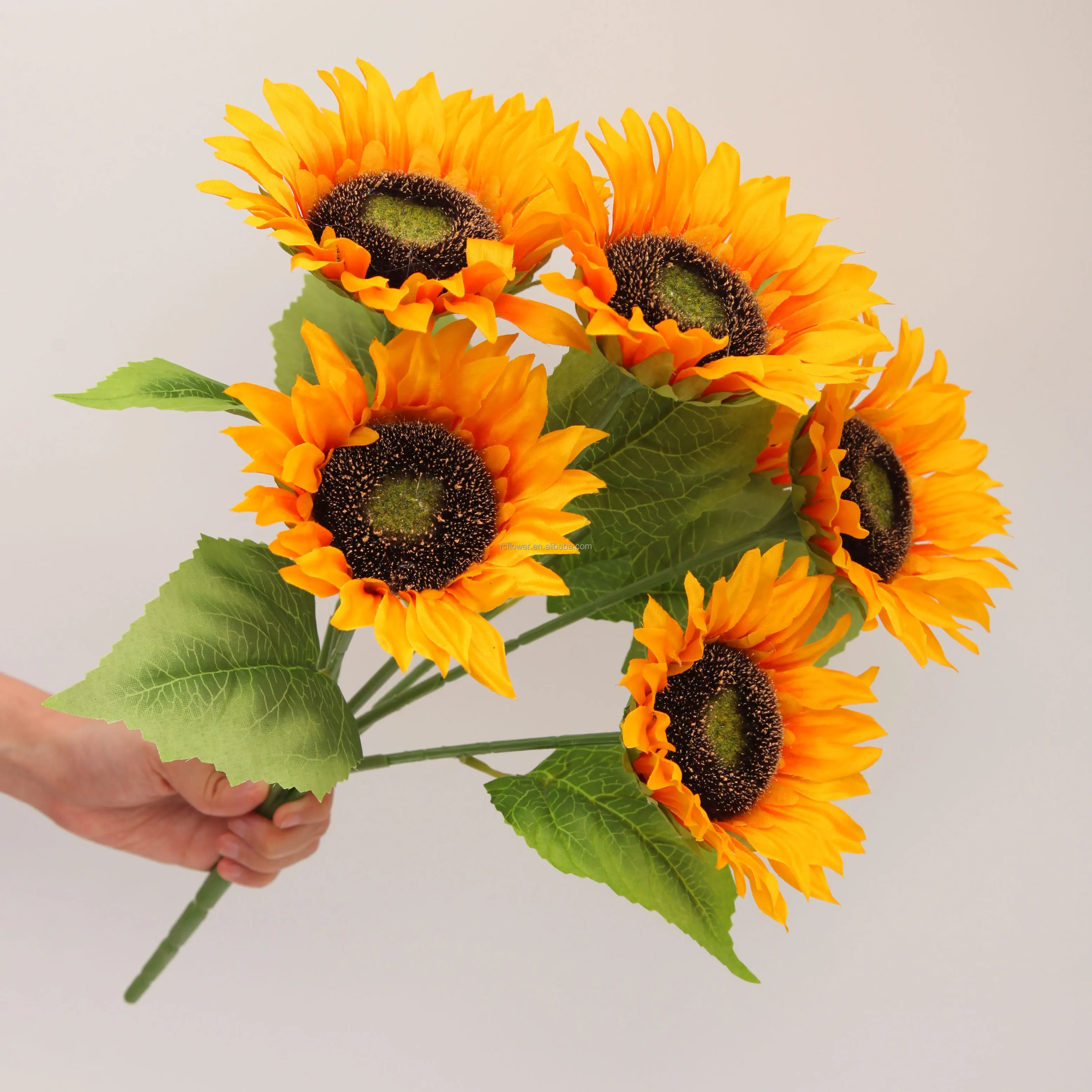 Sunflower Bouquet Artificial Flowers Real Touch 7 Head Sunflower Flores ...