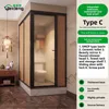 SmallFlat 1.5x1.1 C Sinistra P Lavabo Sinistro con Cerniera Laterale e WC