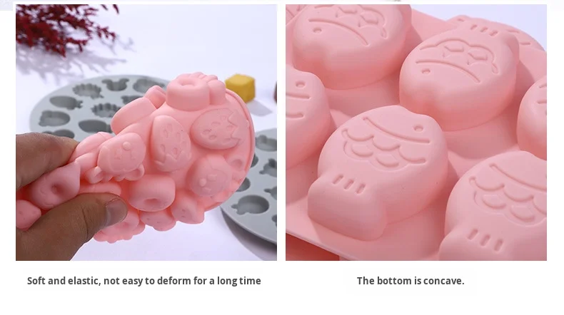 Circular Creative DIY Reusable Non-Stick Soft Candy Mold Silicone Chocolate Ice Grid Drop Glue Mold Biscuit Baking Tool details