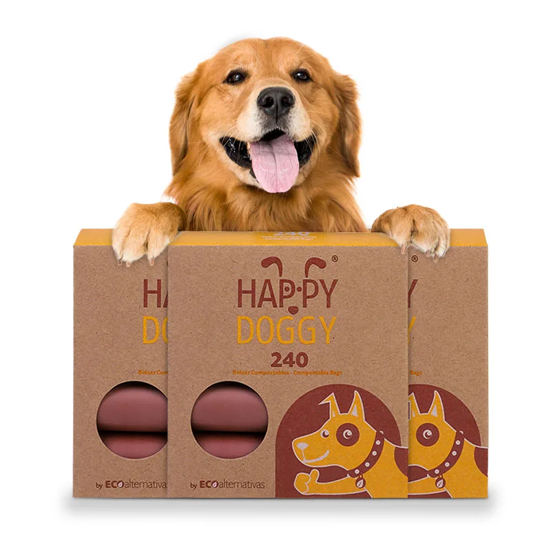 Custom Logo Biodegradable Dog Bags to Collect Poop Plastic Compostable Pack Dog Waste Dog Poop Bags