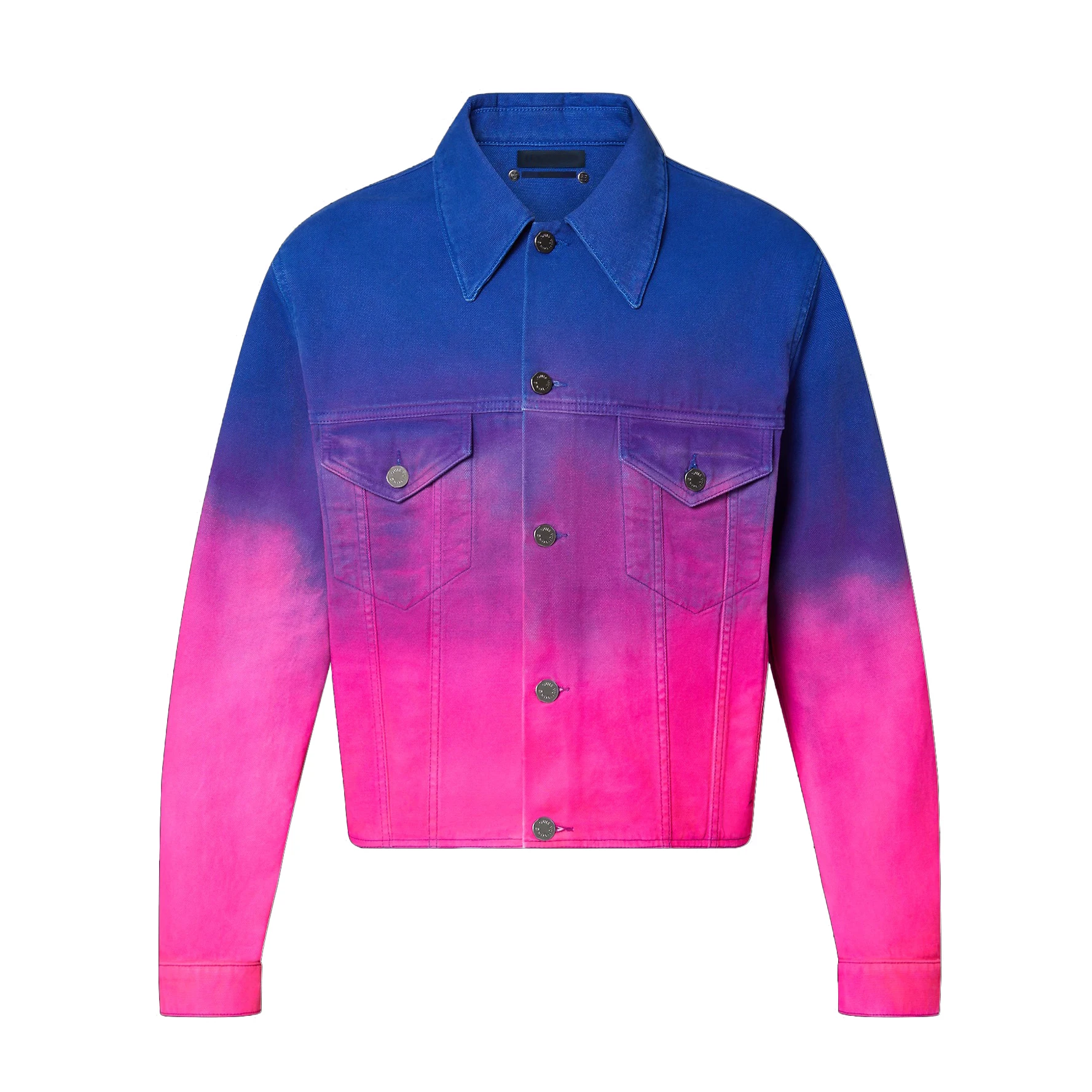 Custom Plain Oversized Denim Jacket for Men Raw Hem Jeans Jacket Men's Denim Jackets Clothing