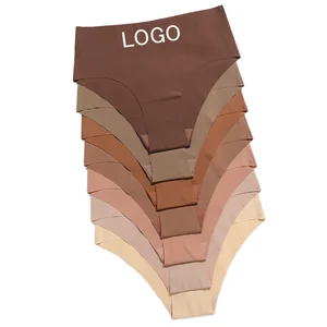 New Arrival Wholesale Women's Traceless Low-Rise High Cut Panties Thongs Laser Cut Seamless Underwear Ice Silk