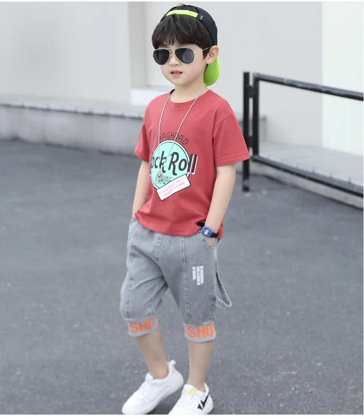 Children Short Sleeve Suit 2021 Summer Korean Boys 4-11 Years Old Male Baby  T Shirt Shorts Two Sets Buy Baby Boy Outfit,Boys Clothes,Baby Boys Clothes  Product On | 9737 Color Blue# Brand