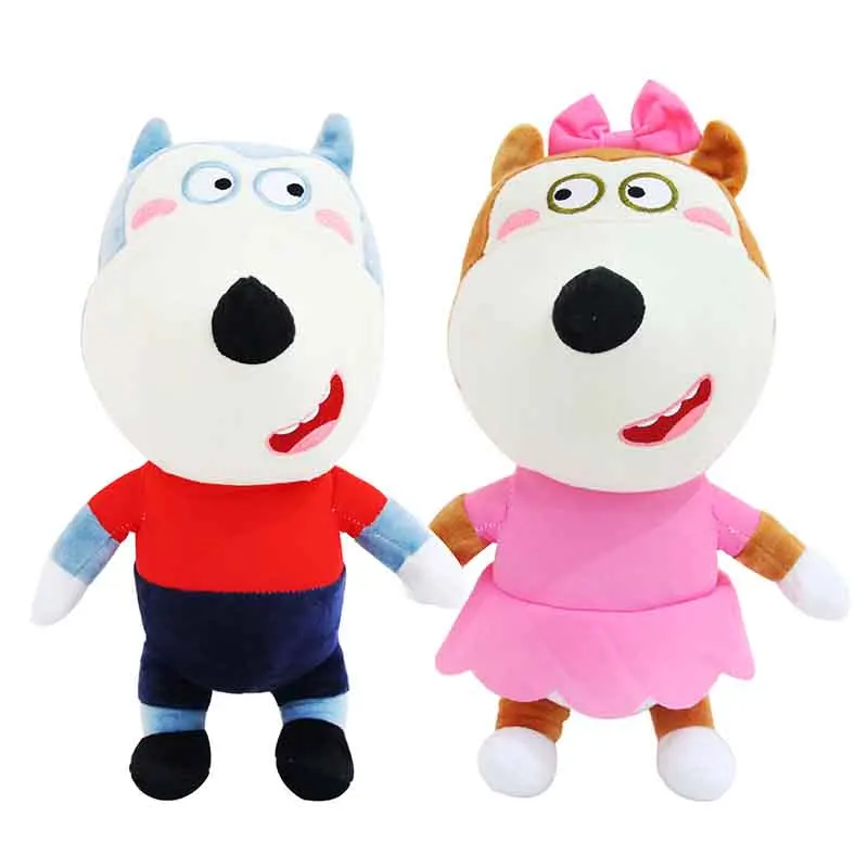 New Wolf 2 pieces Wolfoo Lucy Family plush dolls English animated stuffed  dolls