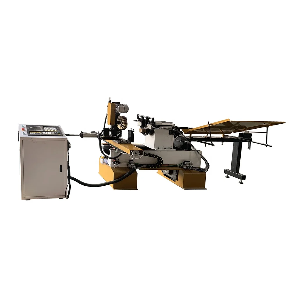 WS-L70 Auto Feeding Woodworking CNC Turning Lathe Machine for Small Wooden Knob Making Equipped Motor Gear Engine Core