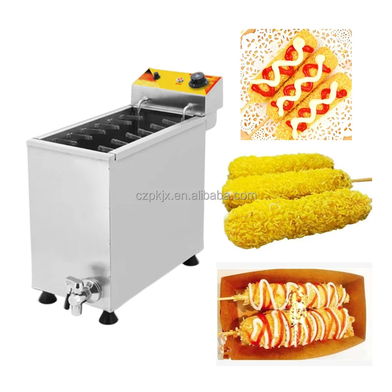 New Commercial Chess Corn Fryer Cheese Hot Dog Sticks Fryer Electric