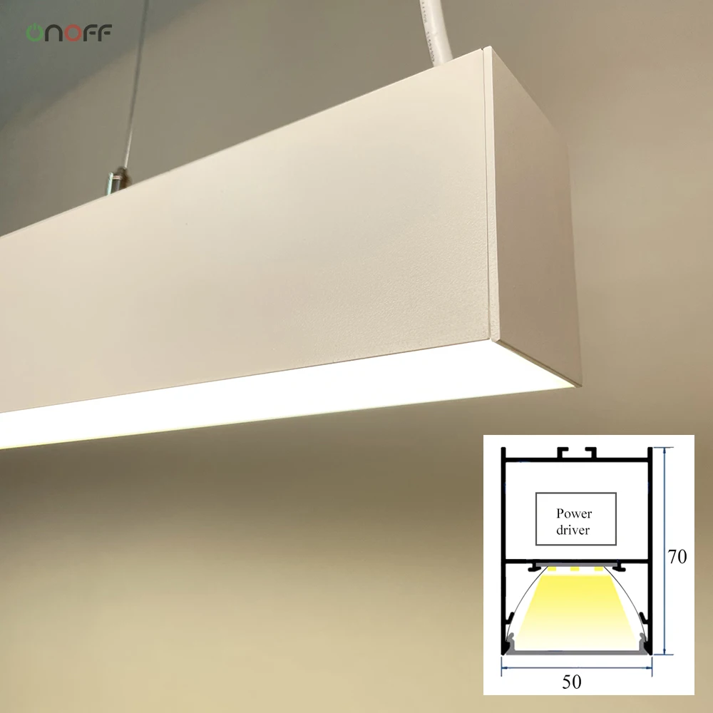 Rectangle Shape LED Linear Light 50mm Width for Supermarket